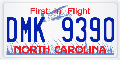 NC license plate DMK9390