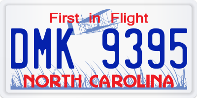 NC license plate DMK9395