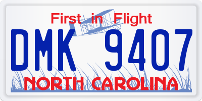 NC license plate DMK9407