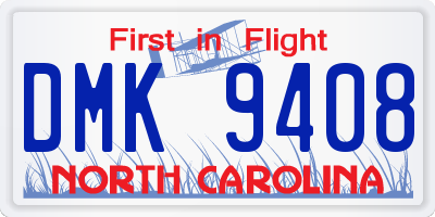 NC license plate DMK9408