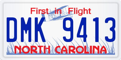 NC license plate DMK9413