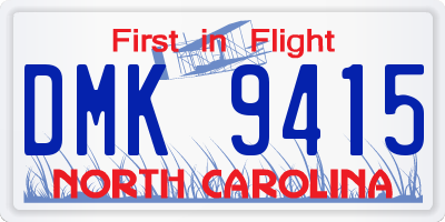 NC license plate DMK9415