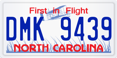 NC license plate DMK9439