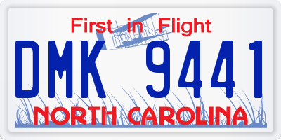 NC license plate DMK9441