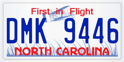 NC license plate DMK9446
