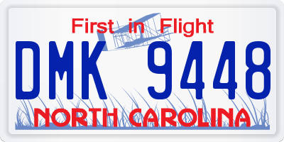 NC license plate DMK9448