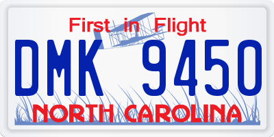 NC license plate DMK9450