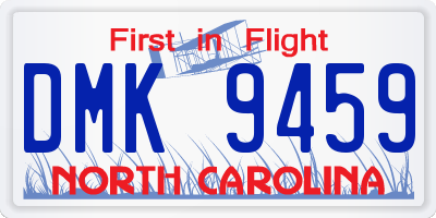 NC license plate DMK9459