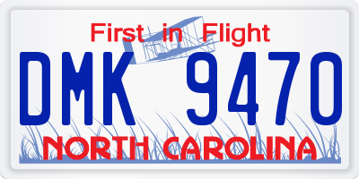 NC license plate DMK9470
