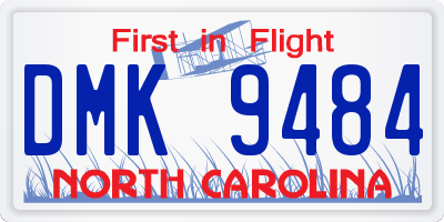 NC license plate DMK9484