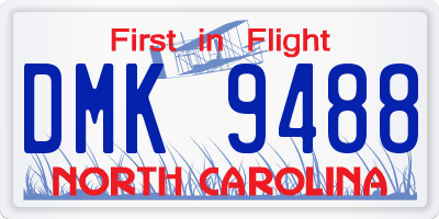 NC license plate DMK9488
