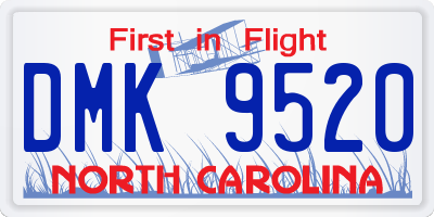 NC license plate DMK9520