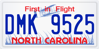 NC license plate DMK9525