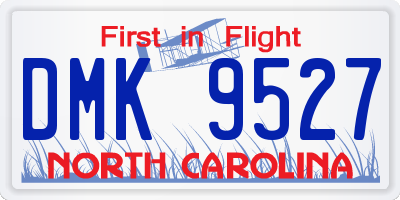 NC license plate DMK9527