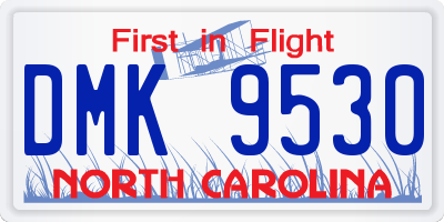 NC license plate DMK9530