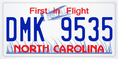 NC license plate DMK9535