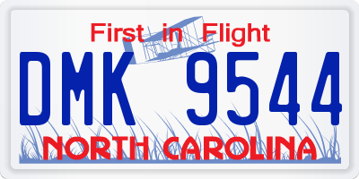 NC license plate DMK9544