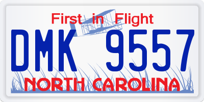 NC license plate DMK9557