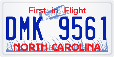 NC license plate DMK9561