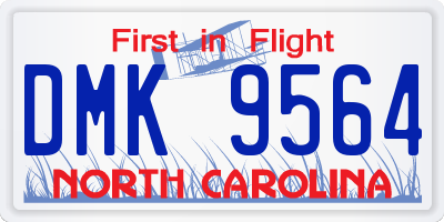 NC license plate DMK9564