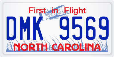 NC license plate DMK9569