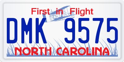 NC license plate DMK9575