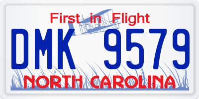 NC license plate DMK9579