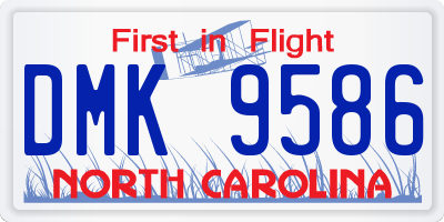 NC license plate DMK9586