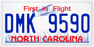 NC license plate DMK9590