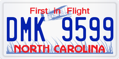 NC license plate DMK9599