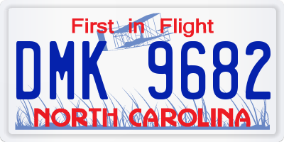 NC license plate DMK9682
