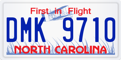NC license plate DMK9710