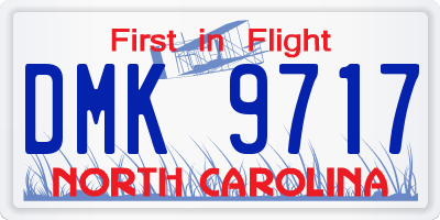 NC license plate DMK9717