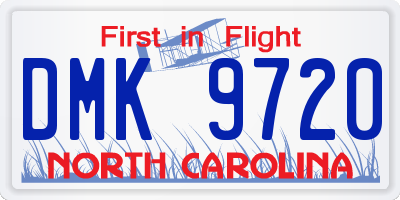 NC license plate DMK9720