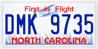 NC license plate DMK9735