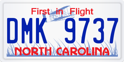 NC license plate DMK9737