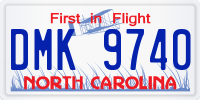 NC license plate DMK9740