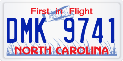 NC license plate DMK9741