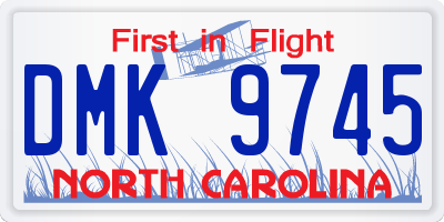 NC license plate DMK9745