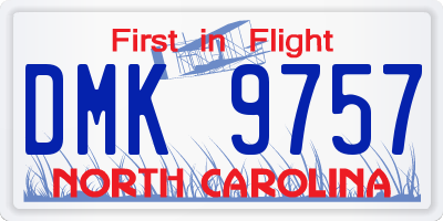 NC license plate DMK9757