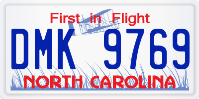 NC license plate DMK9769