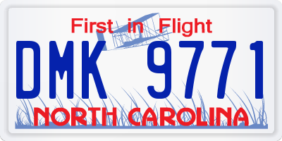 NC license plate DMK9771