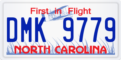 NC license plate DMK9779