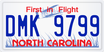 NC license plate DMK9799
