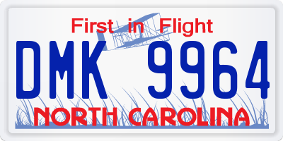 NC license plate DMK9964