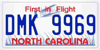 NC license plate DMK9969