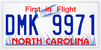 NC license plate DMK9971