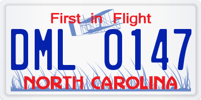 NC license plate DML0147
