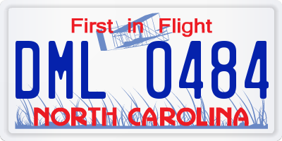 NC license plate DML0484