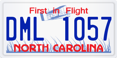 NC license plate DML1057